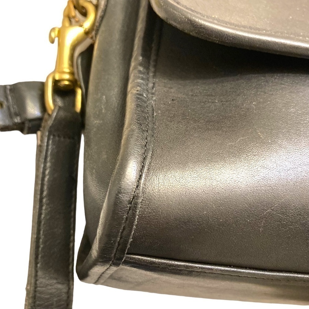 Coach 9870 black leather court bag made in Costa Rica black - Picture 5 of 16